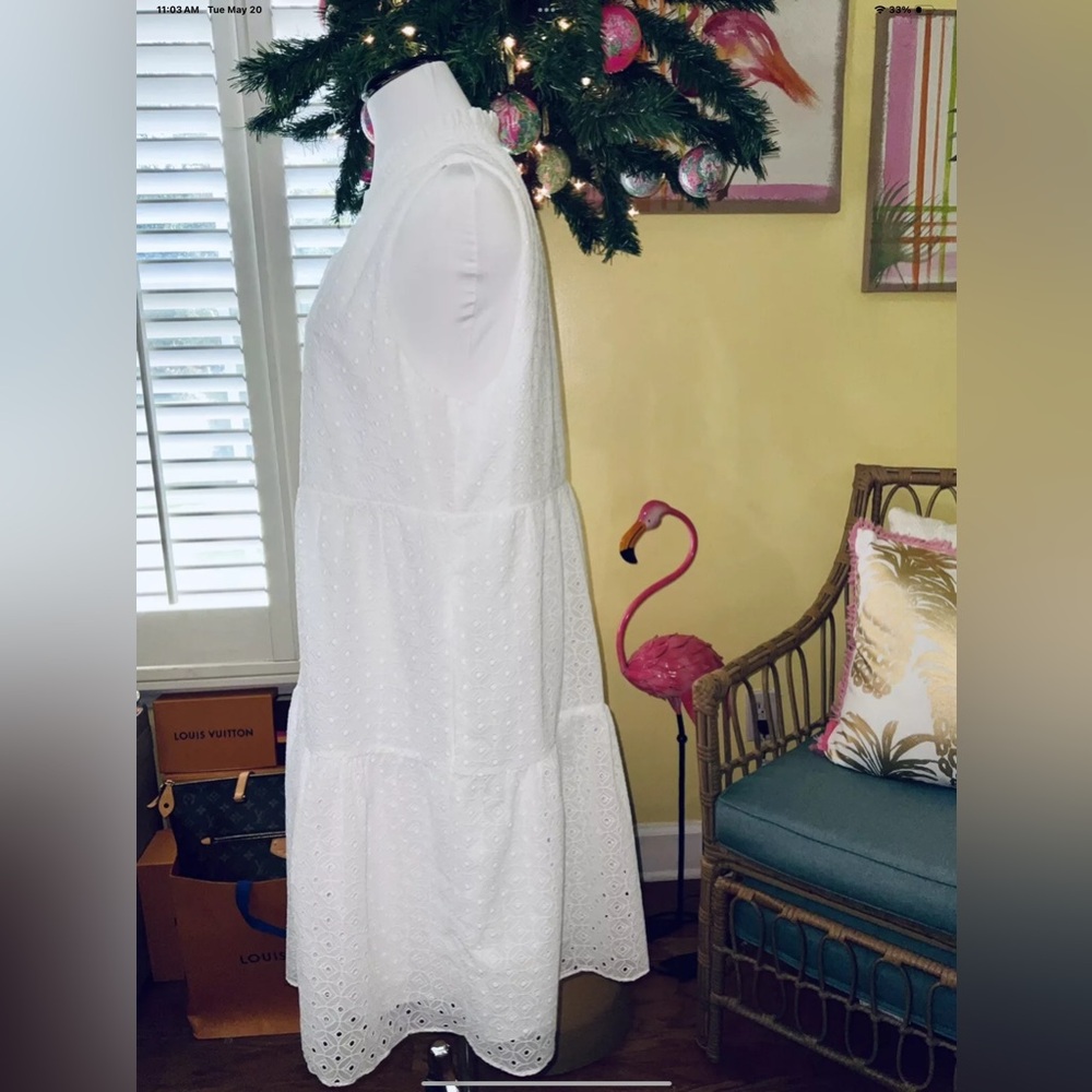 Lilly Pulitzer NWT Novella Dress White Mini Medallion Eyelet Size S,M - Picture 7 of 12
